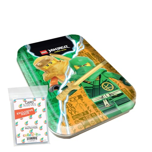 Bundle mit Lego Ninjago Serie 9 Trading Cards - 1 Mini Tin Box Grün + Exklusive Collect-it Hüllen von collect-it.de MY HOME OF CARDS + TOYS