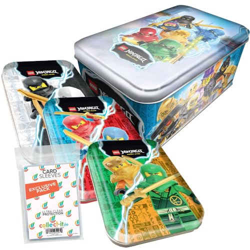 Bundle mit Lego Ninjago Serie 9 Trading Cards - 1 Tin Box + alle 3 verschiedenen Mini Tin Boxen + Exklusive Collect-it Hüllen von collect-it.de MY HOME OF CARDS + TOYS