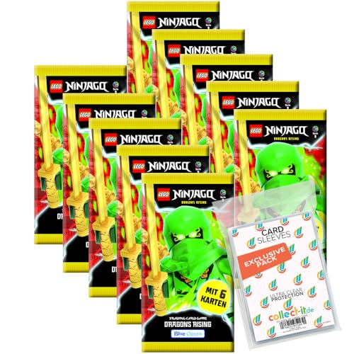 Bundle mit Lego Ninjago Trading Cards - 10 Booster + Exklusive Collect-it Hüllen (Serie 9) von collect-it.de MY HOME OF CARDS + TOYS