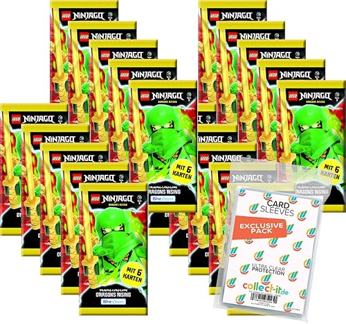 Bundle mit Lego Ninjago Serie 9 Trading Cards - 20 Booster + Exklusive Collect-it Hüllen von collect-it.de MY HOME OF CARDS + TOYS