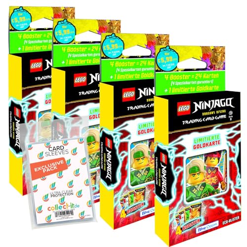 Bundle mit Lego Ninjago Serie 9 Trading Cards - Alle 4 verschiedenen Blister + Exklusive Collect-it Hüllen von collect-it.de MY HOME OF CARDS + TOYS