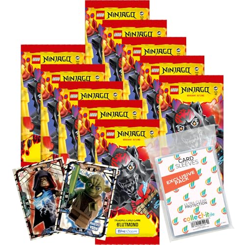 Bundle mit Lego Ninjago Trading Cards - 10 Booster + Exklusive Collect-it Hüllen (Serie 10) von collect-it.de MY HOME OF CARDS + TOYS