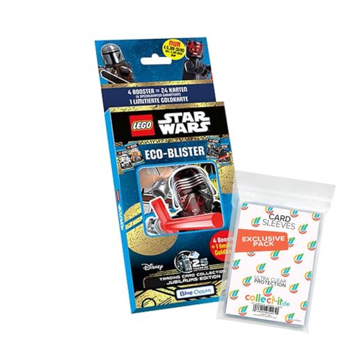 Bundle mit Lego Star Wars - Serie 5 Trading Cards - 1 Blister (zufällige Auswahl) + Exklusive Collect-it Hüllen von collect-it.de MY HOME OF CARDS + TOYS