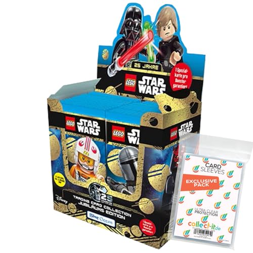 Bundle mit Lego Star Wars - Serie 5 Trading Cards - 1 Display (36 Booster) + Exklusive Collect-it Hüllen von collect-it.de MY HOME OF CARDS + TOYS