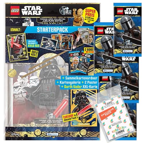 Bundle mit LEGO Star Wars - Serie 5 Trading Cards - 1 Starter + 5 Booster + Exklusive collect-it Hüllen von collect-it.de MY HOME OF CARDS + TOYS