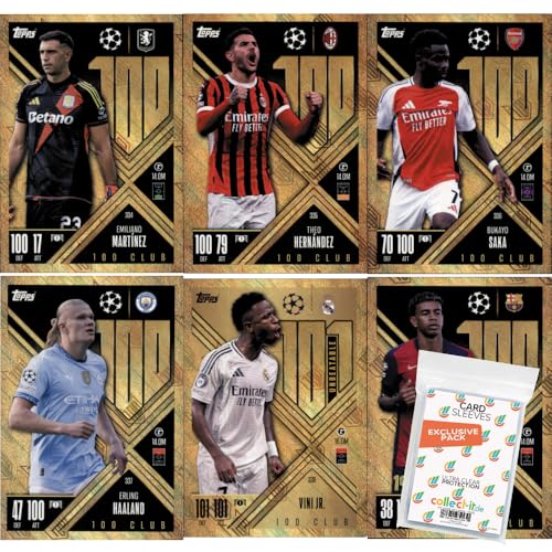 Bundle mit Match Attax Champions League 2024/25 EXTRA - Trading Cards - Alle 6-100 Club Karten + Exklusive Collect-it Hüllen von collect-it.de MY HOME OF CARDS + TOYS