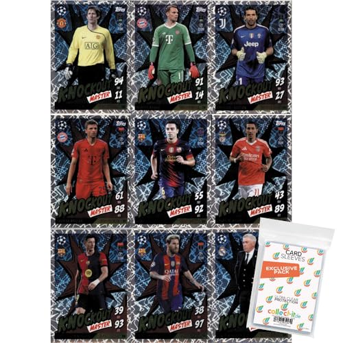 Bundle mit Match Attax Champions League 2024/25 EXTRA - Trading Cards - Alle 9 Knockout Masters Karten + Exklusive Collect-it Hüllen von collect-it.de MY HOME OF CARDS + TOYS