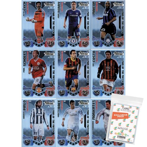 Bundle mit Match Attax Champions League 2024/25 EXTRA - Trading Cards - Alle 9 Man of The Match Heritage Legends Karten+ Exklusive Collect-it Hüllen von collect-it.de MY HOME OF CARDS + TOYS