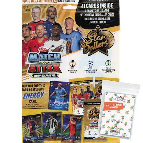 Bundle mit Match Attax Champions League 2024/25 - Trading Cards - 1 Update Multipack Star Ballers #4 + Exklusive Collect-it Hüllen Bundle mit Match Attax Champions League 2024/25 - Trading Cards - 1 Update Multipack Star Ballers #4 + Exklusive Collect-it Hüllen von collect-it.de MY HOME OF CARDS + TOYS