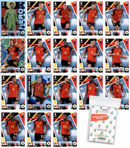 Bundle mit Match Attax UEFA Euro 2024 Germany - Mannschaftspaket + Exklusive Collect-it Hüllen (Belgien) von collect-it.de MY HOME OF CARDS + TOYS