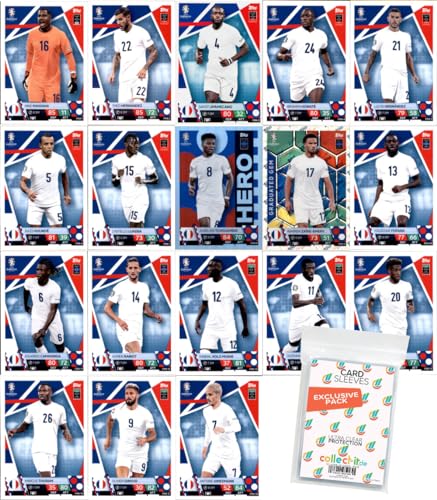 Bundle mit Match Attax UEFA Euro 2024 Germany - Mannschaftspaket + Exklusive Collect-it Hüllen (Frankreich) von collect-it.de MY HOME OF CARDS + TOYS