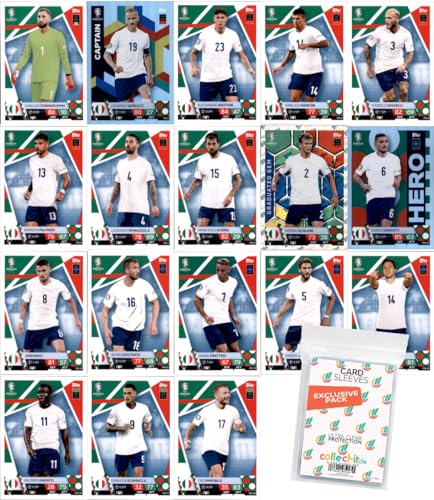 Bundle mit Match Attax UEFA Euro 2024 Germany - Mannschaftspaket + Exklusive Collect-it Hüllen (Italien) von collect-it.de MY HOME OF CARDS + TOYS