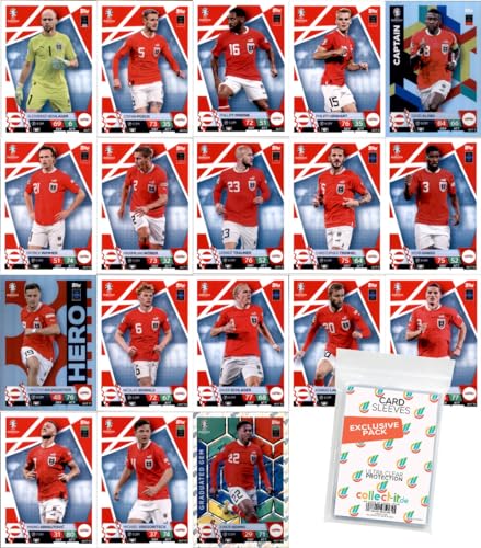 Bundle mit Match Attax UEFA Euro 2024 Germany - Mannschaftspaket + Exklusive Collect-it Hüllen (Österreich) von collect-it.de MY HOME OF CARDS + TOYS