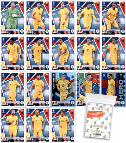 Bundle mit Match Attax UEFA Euro 2024 Germany - Mannschaftspaket + Exklusive Collect-it Hüllen (Rumänien) von collect-it.de MY HOME OF CARDS + TOYS