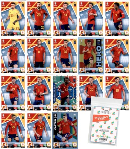 Bundle mit Match Attax UEFA Euro 2024 Germany - Mannschaftspaket + Exklusive Collect-it Hüllen (Spanien) von collect-it.de MY HOME OF CARDS + TOYS