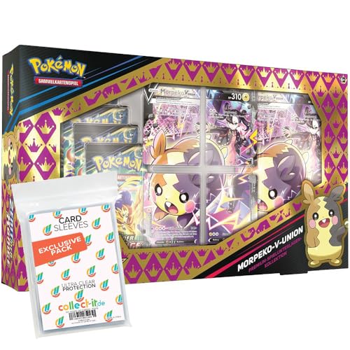 Bundle mit Pokemon - Zenit der Könige - 7-Booster V-Union Box - Deutsch + Exklusive Collect-it Hüllen von collect-it.de MY HOME OF CARDS + TOYS