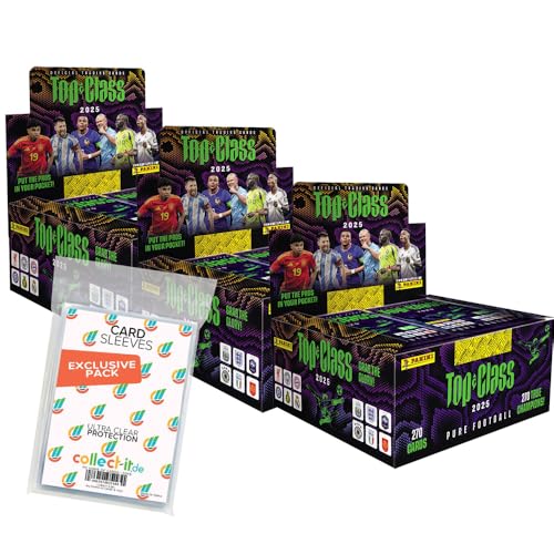 Bundle mit Top Class Pure Football 2025 + Exklusive Collect-it Hüllen (3 Display (72 Booster)) von collect-it.de MY HOME OF CARDS + TOYS