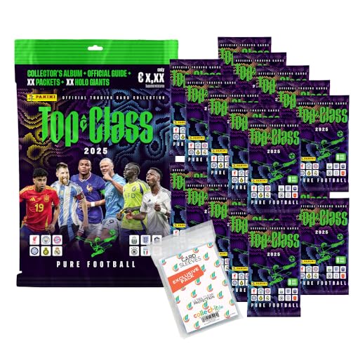 Bundle mit Top Class Pure Football 2025 - Trading Cards - 1 Starter + 20 Booster + Exklusive Collect-it Hüllen von collect-it.de MY HOME OF CARDS + TOYS