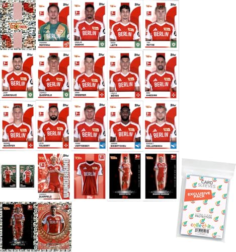 Bundle mit Topps Bundesliga Sammelsticker - 2024/2025 - Mannschaftspaket + Exklusive Collect-it Hüllen (1. FC Union Berlin) von collect-it.de MY HOME OF CARDS + TOYS