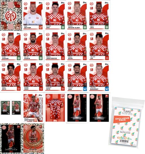 Bundle mit Topps Bundesliga Sammelsticker - 2024/2025 - Mannschaftspaket + Exklusive Collect-it Hüllen (1. FSV Mainz 05) von collect-it.de MY HOME OF CARDS + TOYS