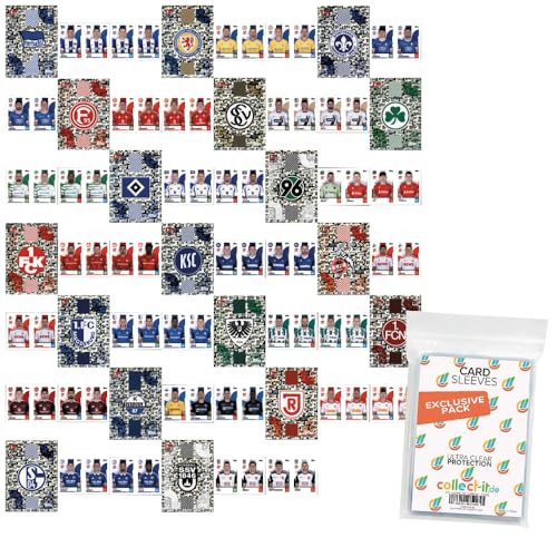 Bundle mit Topps Bundesliga Sammelsticker - 2024/2025 - Mannschaftspaket + Exklusive Collect-it Hüllen (Alle 54 2. Bundesliga Sticker) von collect-it.de MY HOME OF CARDS + TOYS