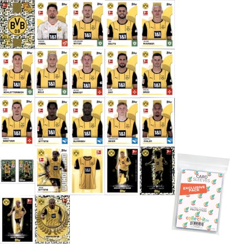 Bundle mit Topps Bundesliga Sammelsticker - 2024/2025 - Mannschaftspaket + Exklusive Collect-it Hüllen (Borussia Dortmund) von collect-it.de MY HOME OF CARDS + TOYS