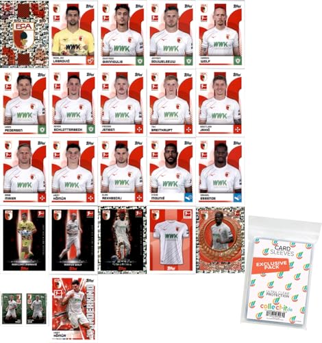 Bundle mit Topps Bundesliga Sammelsticker - 2024/2025 - Mannschaftspaket + Exklusive Collect-it Hüllen (FC Augsburg) von collect-it.de MY HOME OF CARDS + TOYS