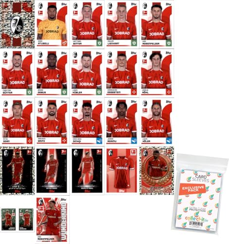 Bundle mit Topps Bundesliga Sammelsticker - 2024/2025 - Mannschaftspaket + Exklusive Collect-it Hüllen (SC Freiburg) von collect-it.de MY HOME OF CARDS + TOYS