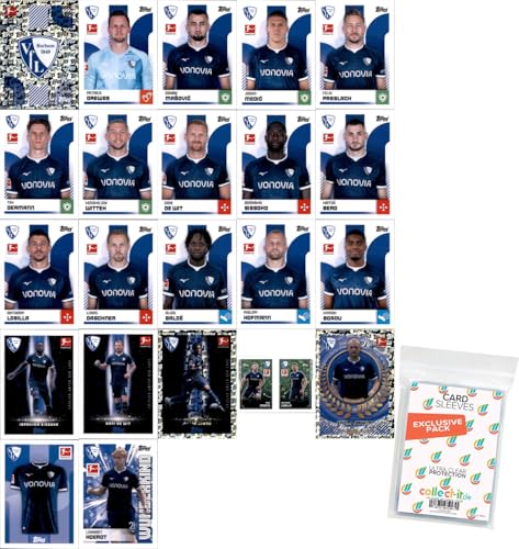 Bundle mit Topps Bundesliga Sammelsticker - 2024/2025 - Mannschaftspaket + Exklusive Collect-it Hüllen (VFL Bochum 1848) von collect-it.de MY HOME OF CARDS + TOYS