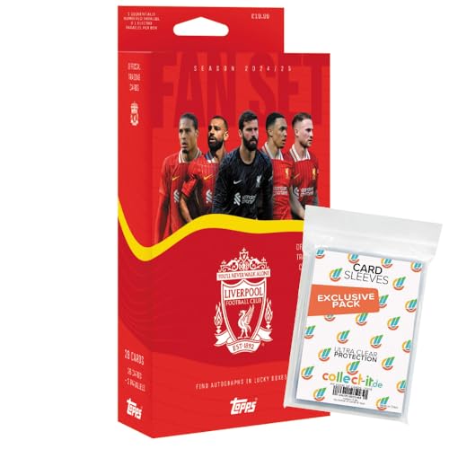 Bundle mit Topps FC Liverpool Fan Set 2024/25-1x Box + Exklusive Collect-it Hüllen von collect-it.de MY HOME OF CARDS + TOYS