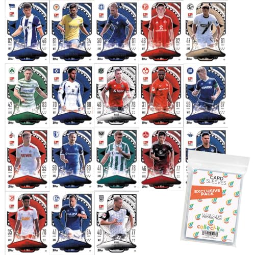 Bundle mit Topps Match Attax Bundesliga - 2024/25 - Alle 18 2. Bundesliga Matchwinner Karten + Exklusive Collect-it Hüllen von collect-it.de MY HOME OF CARDS + TOYS