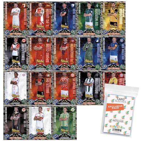 Bundle mit Topps Match Attax Bundesliga - 2024/25 - Alle 18 Heritage Karten + Exklusive Collect-it Hüllen von collect-it.de MY HOME OF CARDS + TOYS