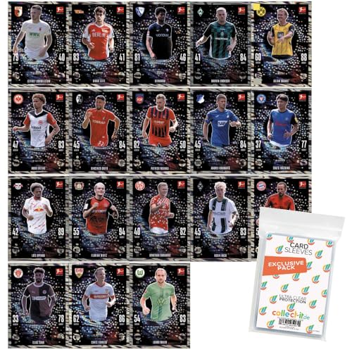 Bundle mit Topps Match Attax Bundesliga - 2024/25 - Alle 18 Star Spieler + Exklusive Collect-it Hüllen von collect-it.de MY HOME OF CARDS + TOYS