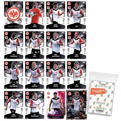 Bundle mit Topps Match Attax Bundesliga - 2024/25 - Mannschaftspaket - Eintracht Frankfurt + Exklusive Collect-it Hüllen von collect-it.de MY HOME OF CARDS + TOYS