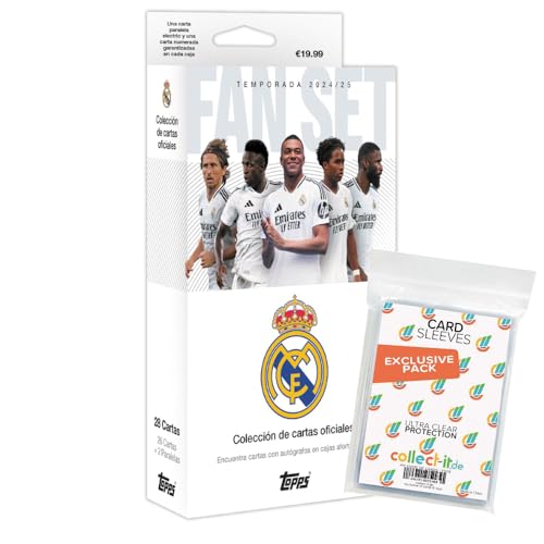 Bundle mit Topps Real Madrid Set 2024/25-1x Box + Exklusive Collect-it Hüllen von collect-it.de MY HOME OF CARDS + TOYS