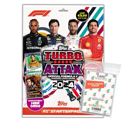 Bundle mit Topps - Turbo Attax Formel 1 2024 + Exklusive Collect-it Hüllen (1 Starter) von collect-it.de MY HOME OF CARDS + TOYS