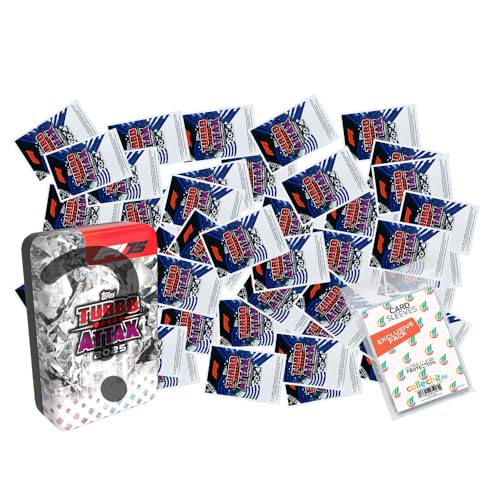 Bundle mit Topps - Turbo Attax Formel 1 2024 - Trading Cards - 50 Verschiedene, zufällige Karten + 1 zufällige Leere Tin Dose + Exklusive Collect-it Hüllen Bundle mit Topps - Turbo Attax Formel 1 2024 - Trading Cards - 50 Verschiedene, zufällige Karten + 1 zufällige Leere Tin Dose + Exklusive Collect-it Hüllen von collect-it.de MY HOME OF CARDS + TOYS