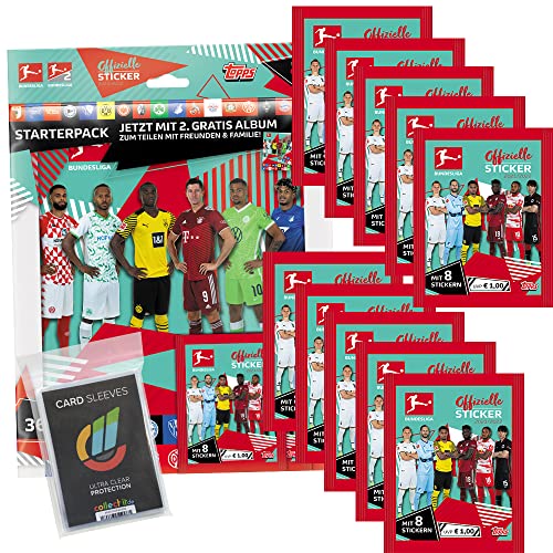 Collect-it Topps Bundesliga Sammelsticker 2021/22 - Starterpack+ 10 Tüten + 40 Hüllen Sleeves Collect-it Topps Bundesliga Sammelsticker 2021/22 - Starterpack+ 10 Tüten + 40 Hüllen Sleeves von collect-it.de MY HOME OF CARDS + TOYS