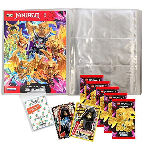 Bundle mit Blue Ocean Lego Ninjago Serie 8 Trading Cards - 1 Leere Sammelmappe + 5 Booster + 2 Limitierte Star Wars Karten + Exklusive Collect-it Hüllen von collect-it.de MY HOME OF CARDS + TOYS