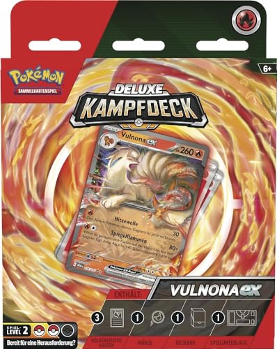 Pokemon Deluxe Battle Decks März 2024 - Vulnona EX Deck - Deutsch + 40 Exklusive Collect-it.de Hüllen von collect-it.de MY HOME OF CARDS + TOYS