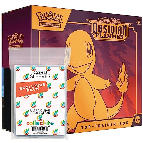 Pokemon KP03 Obsidianflammen - Top-Trainer Box - Deutsch + 100 Exklusive Collect-it.de Hüllen von collect-it.de MY HOME OF CARDS + TOYS