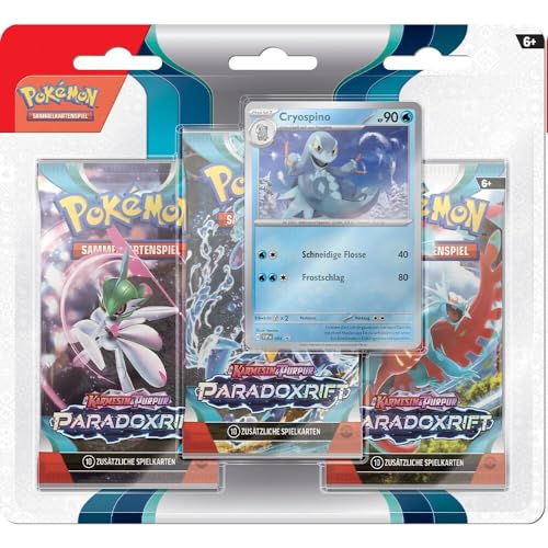 Pokemon KP04 Paradoxrift - Cryospino Blister - Deutsch + 40 Exklusive Collect-it.de Hüllen von collect-it.de MY HOME OF CARDS + TOYS