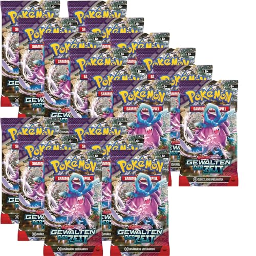 Pokemon KP05 Gewalten der Zeit - 18 Booster - Deutsch + 40 Exklusive Collect-it.de Hüllen von collect-it.de MY HOME OF CARDS + TOYS