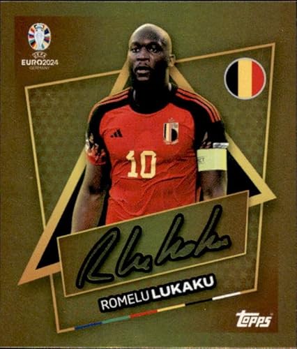 Topps EM 2024 Germany Einzelsticker Star Spieler Signature (Bel SP - Romelu Lukaku - Star Player - Gold Signiture) von collect-it.de MY HOME OF CARDS + TOYS