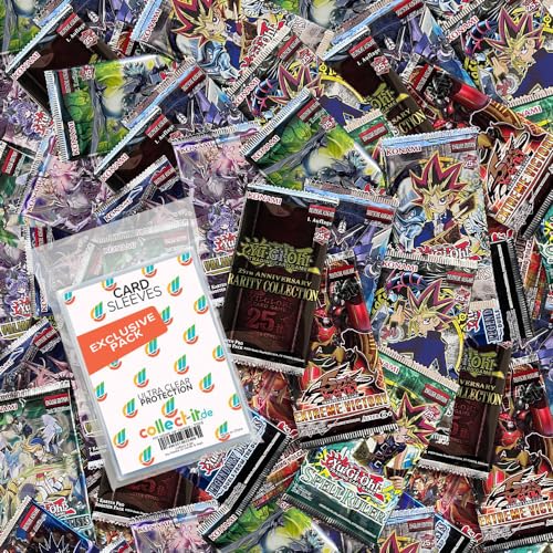 Yu-Gi-Oh! Booster Karten Mystery Set - 10 zufällige Boosterpacks + 40 Exklusive Collect-it.de Hüllen von collect-it.de MY HOME OF CARDS + TOYS