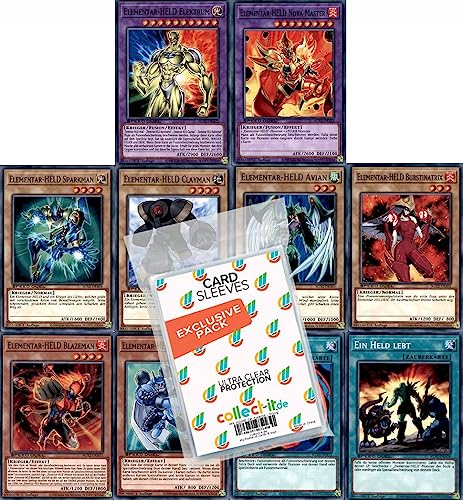 Yu-Gi-Oh Karten-Bundles + Exklusive Collect-it.de Hüllen (E-Hero Power-UP) von collect-it.de MY HOME OF CARDS + TOYS