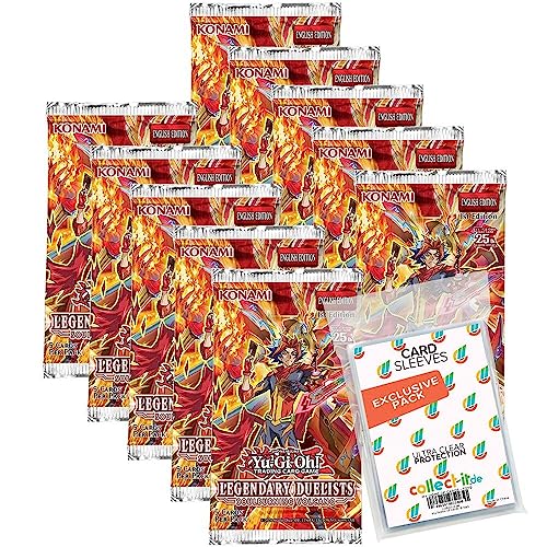 Yugioh - LED10: Soulburning Volcano - 10 Booster - Deutsch + 100 Exklusive Collect-it.de Hüllen von collect-it.de MY HOME OF CARDS + TOYS