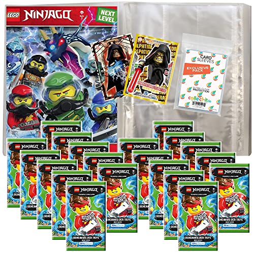 collect-it.de MY HOME OF CARDS + TOYS Exklusive Aufbewahrungshüllen im Bundle mit Blue Ocean - Lego Ninjago 7 Next Level Trading Cards (1 Leere Sammelmappe + 20 Booster) von collect-it.de MY HOME OF CARDS + TOYS