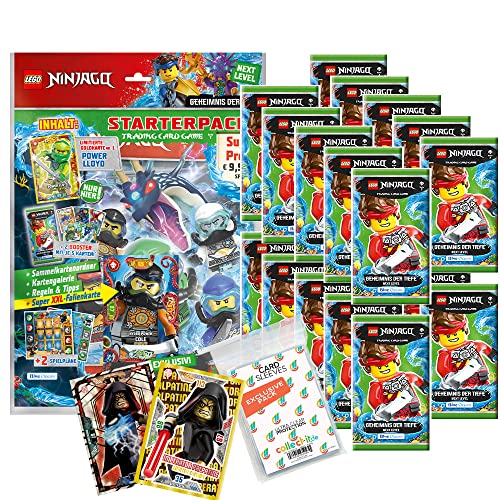 collect-it.de MY HOME OF CARDS + TOYS Exklusive Aufbewahrungshüllen im Bundle mit Blue Ocean Lego Ninjago 7 Next Level Trading Cards - 1 Starter + 20 Booster + 3 Limitierte Star Wars Karten von collect-it.de MY HOME OF CARDS + TOYS