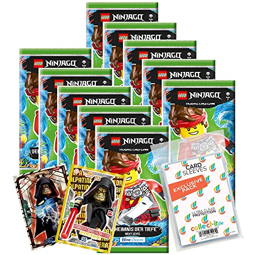 collect-it.de MY HOME OF CARDS + TOYS Exklusive Aufbewahrungshüllen im Bundle mit Blue Ocean Lego Ninjago 7 Next Level Trading Cards - 10 Booster + 3 Limitierte Star Wars Karten von collect-it.de MY HOME OF CARDS + TOYS